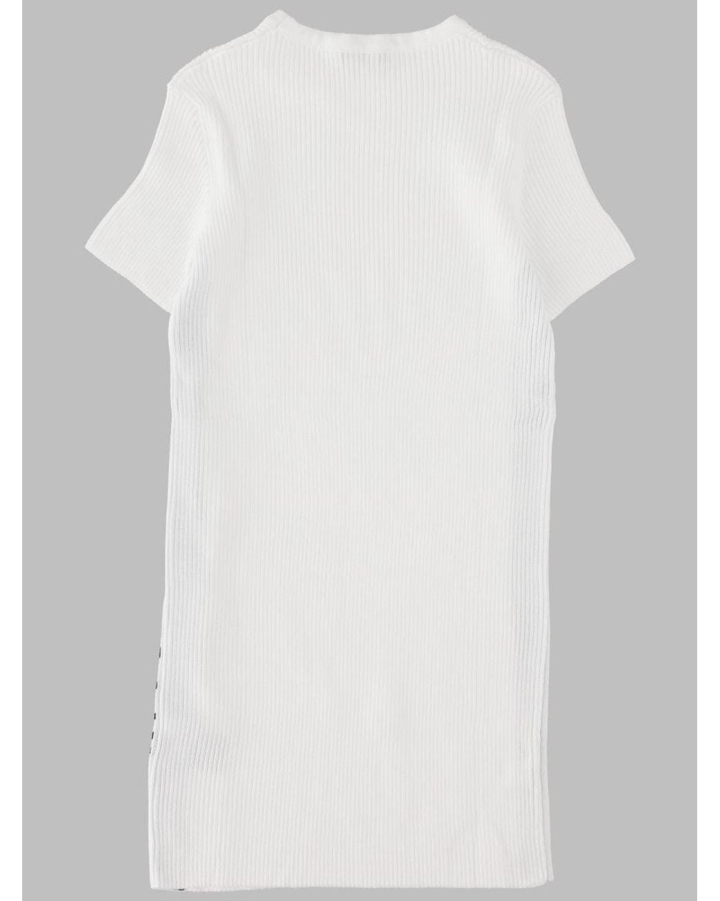 Balmain White Logo Dress