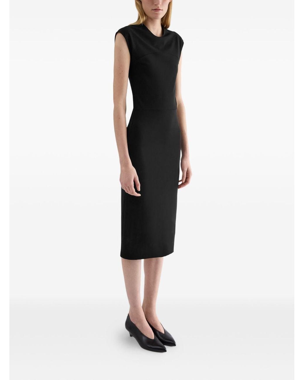 Jil Sander Black Midi Dress