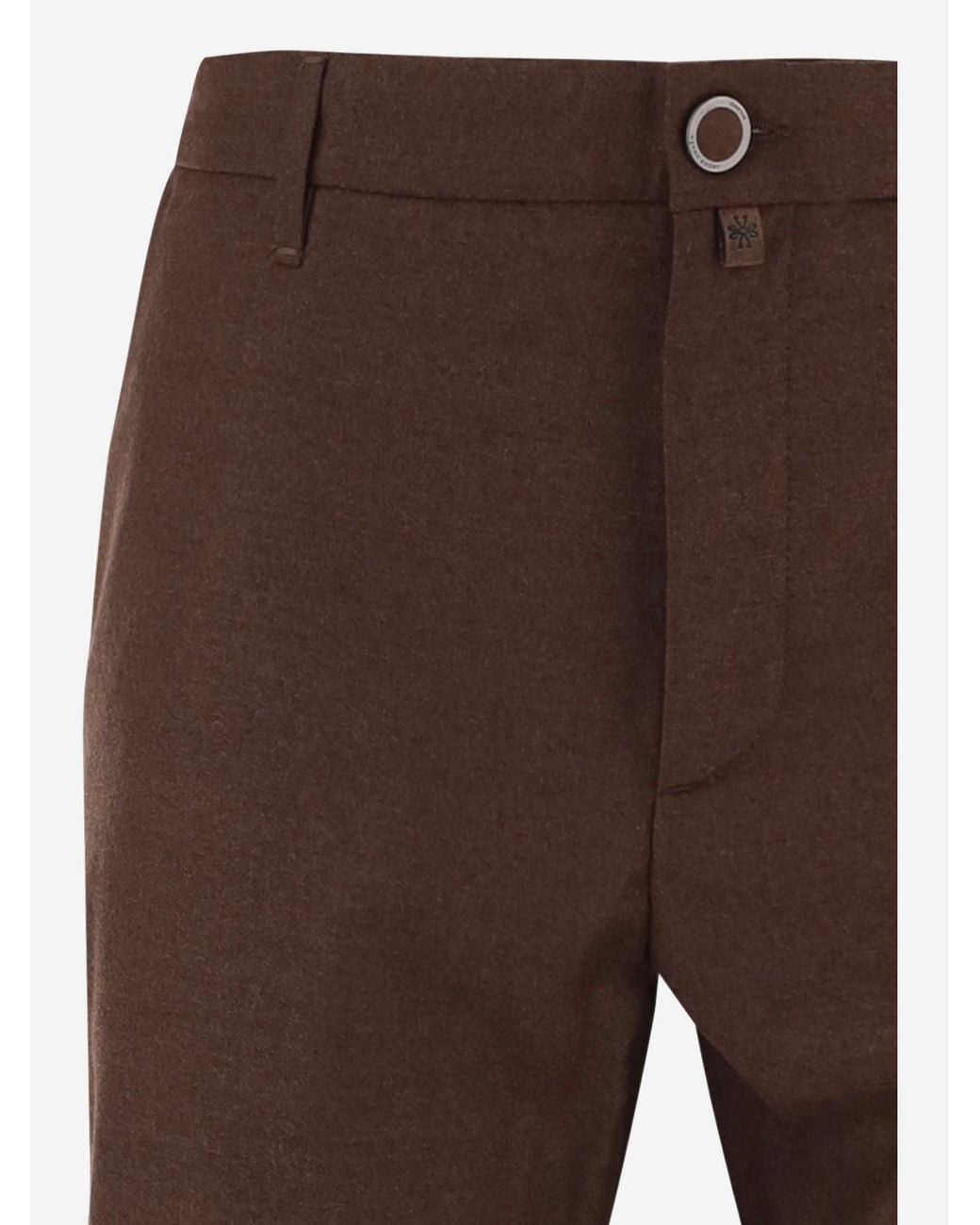 Jacob Cohen Brown Stretch Wool Pants