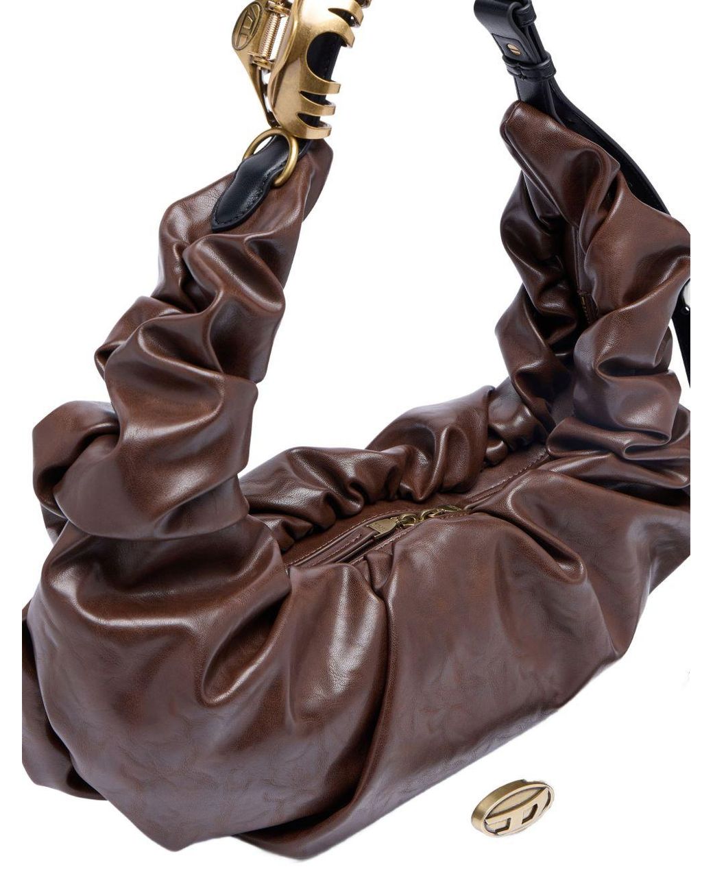 DIESEL Brown Große Hobo-Tasche von Grab