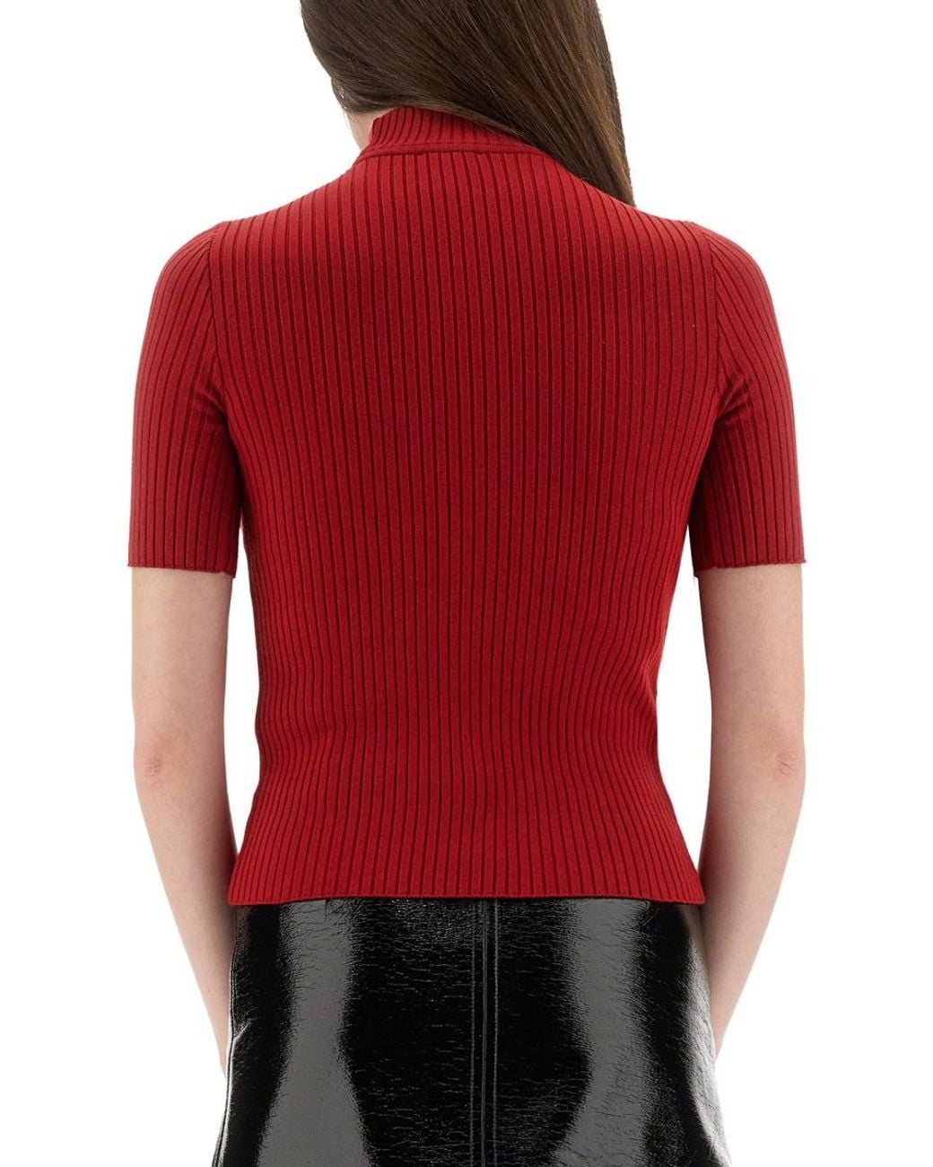 Courreges Red Reedition" Knitted T-Shirt