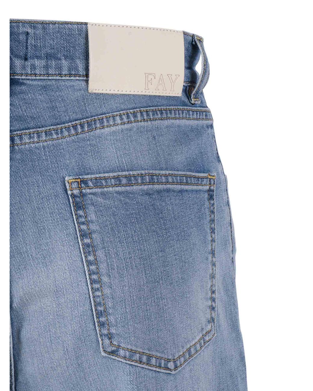 Fay Blue Pantalone 5 Tasche Flare Denim