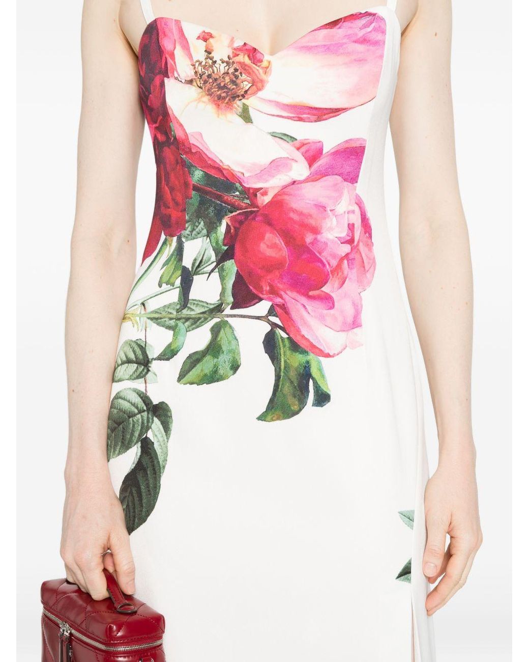 Alice + Olivia Pink Printed Long Dress