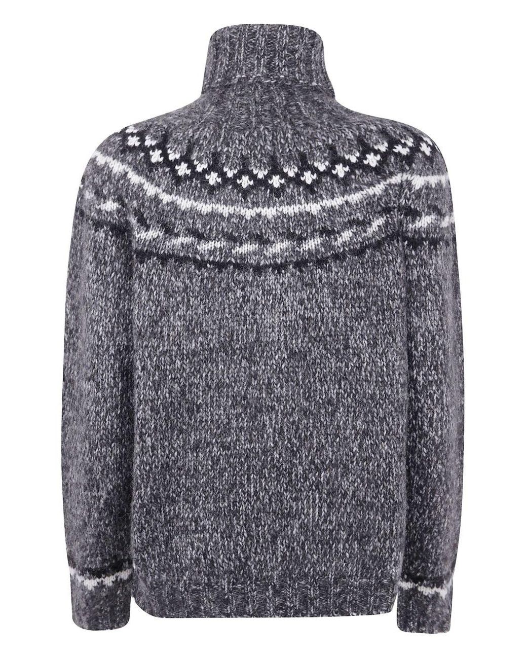 P.A.R.O.S.H. Gray P. A.R. O.S. H. Moline' Turtle Neck Sweater