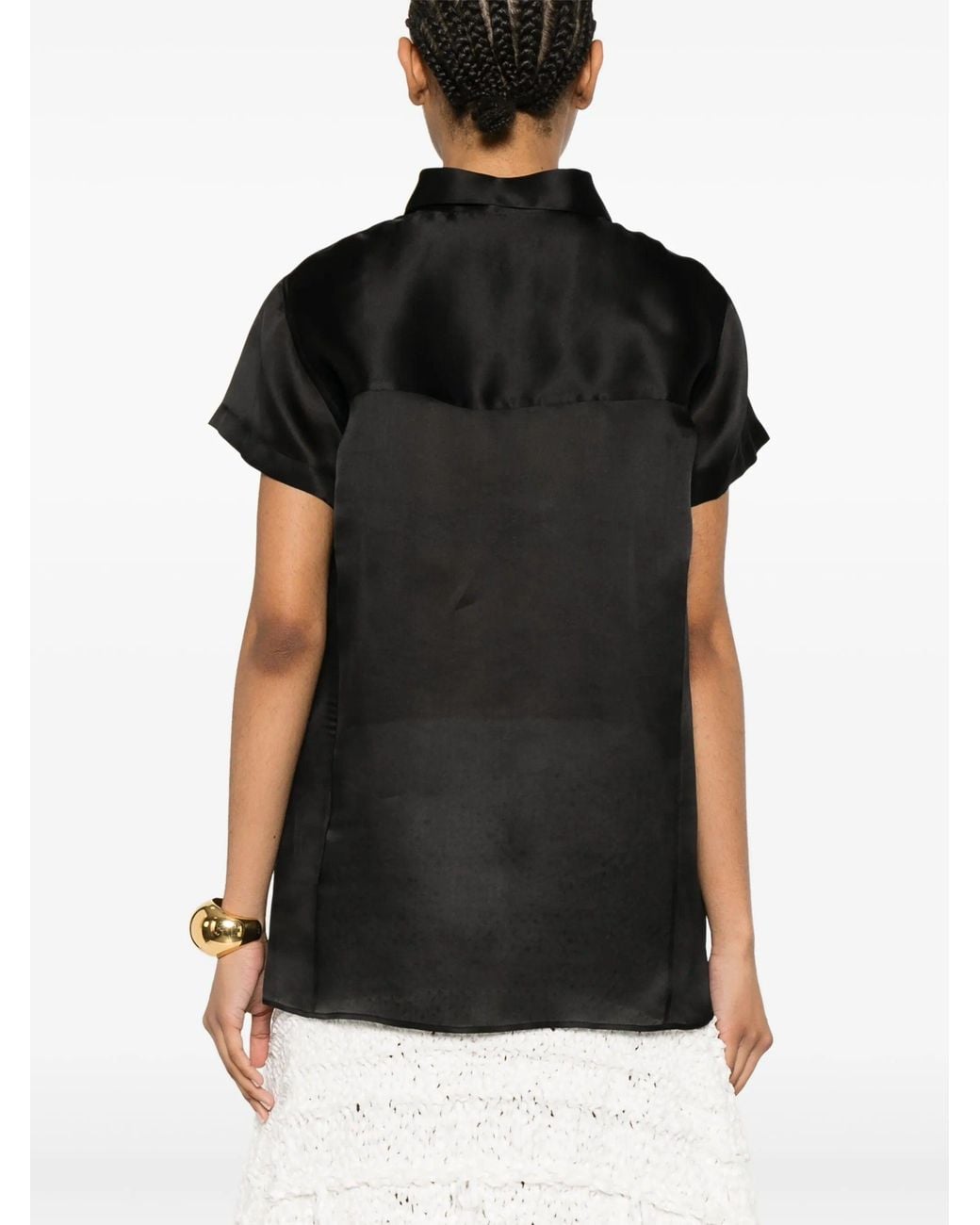 Khaite Black Silk Shirt