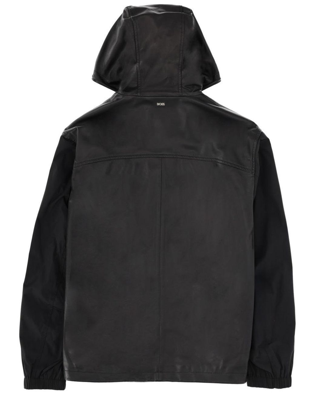 Boss Black Leather Blend Jacket for men