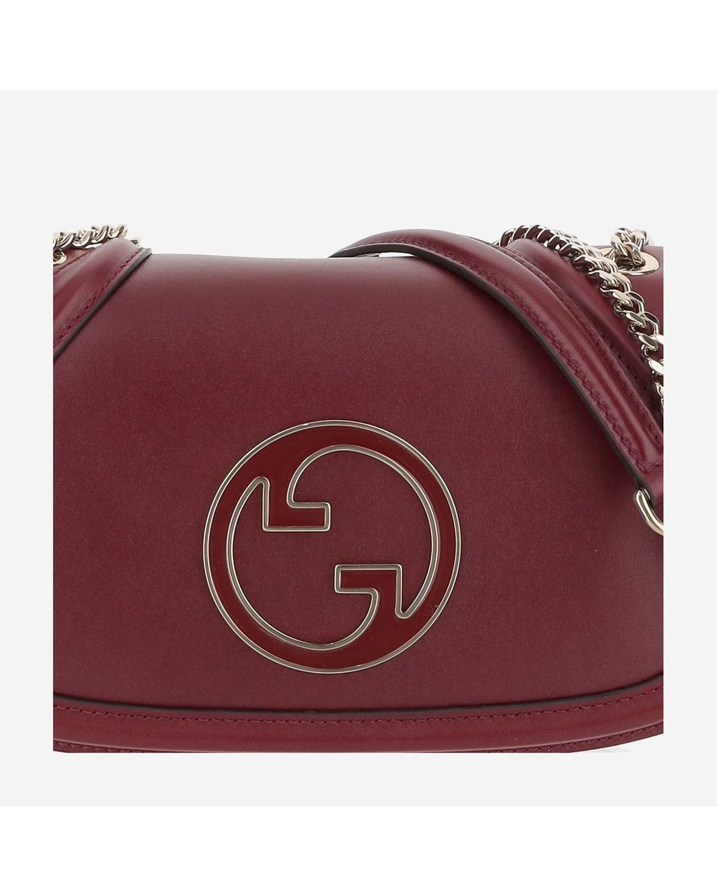 Gucci Red Blondie Shoulder Bag With Chain