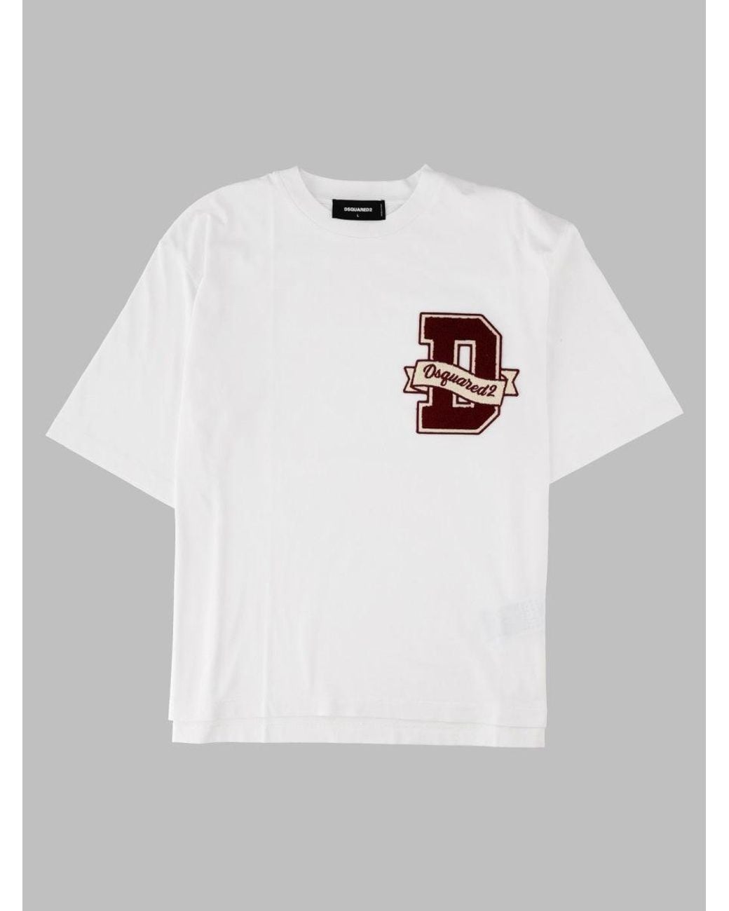 DSquared² White T Shirt Con Logo