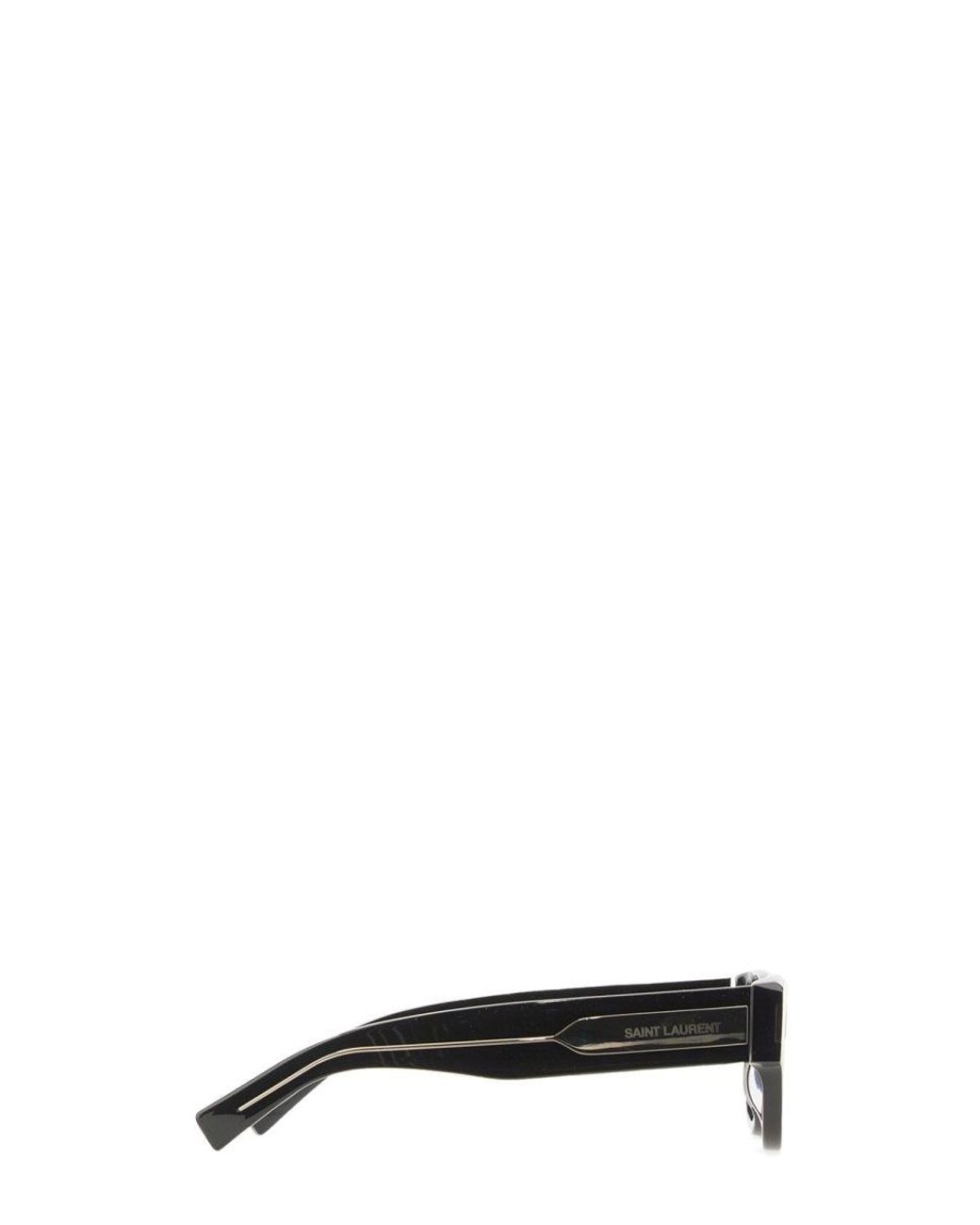 Saint Laurent White Aviator Frame Sunglasses Nylon