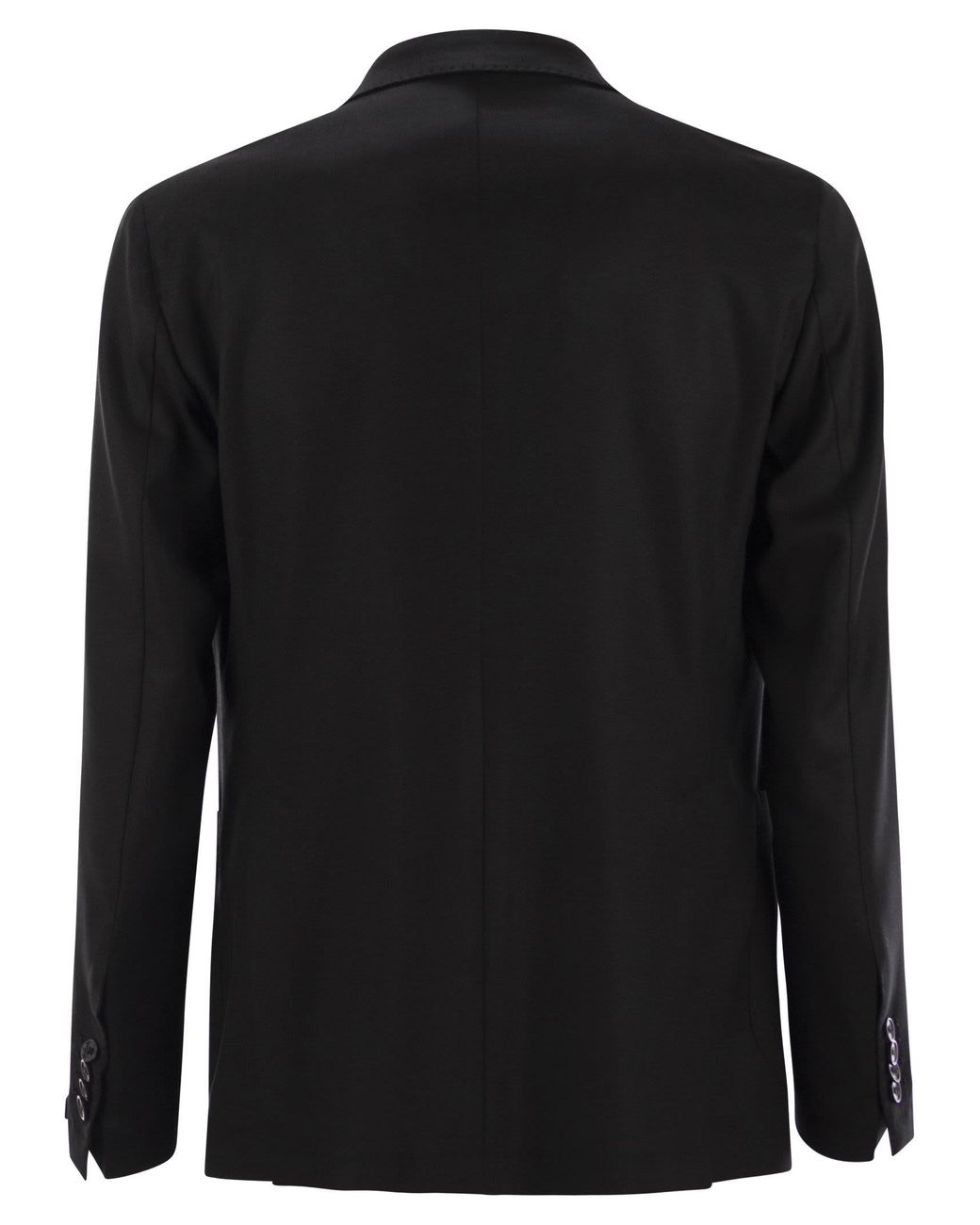 Tagliatore Black Two-Button Wool Jacket for men
