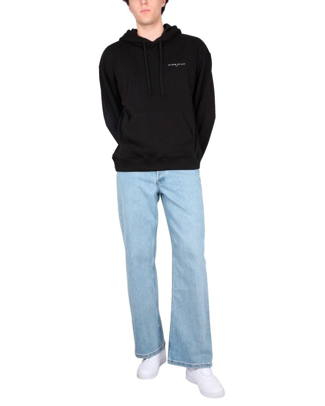 Ih Nom Uh Nit Black Sweatshirt With Print for men