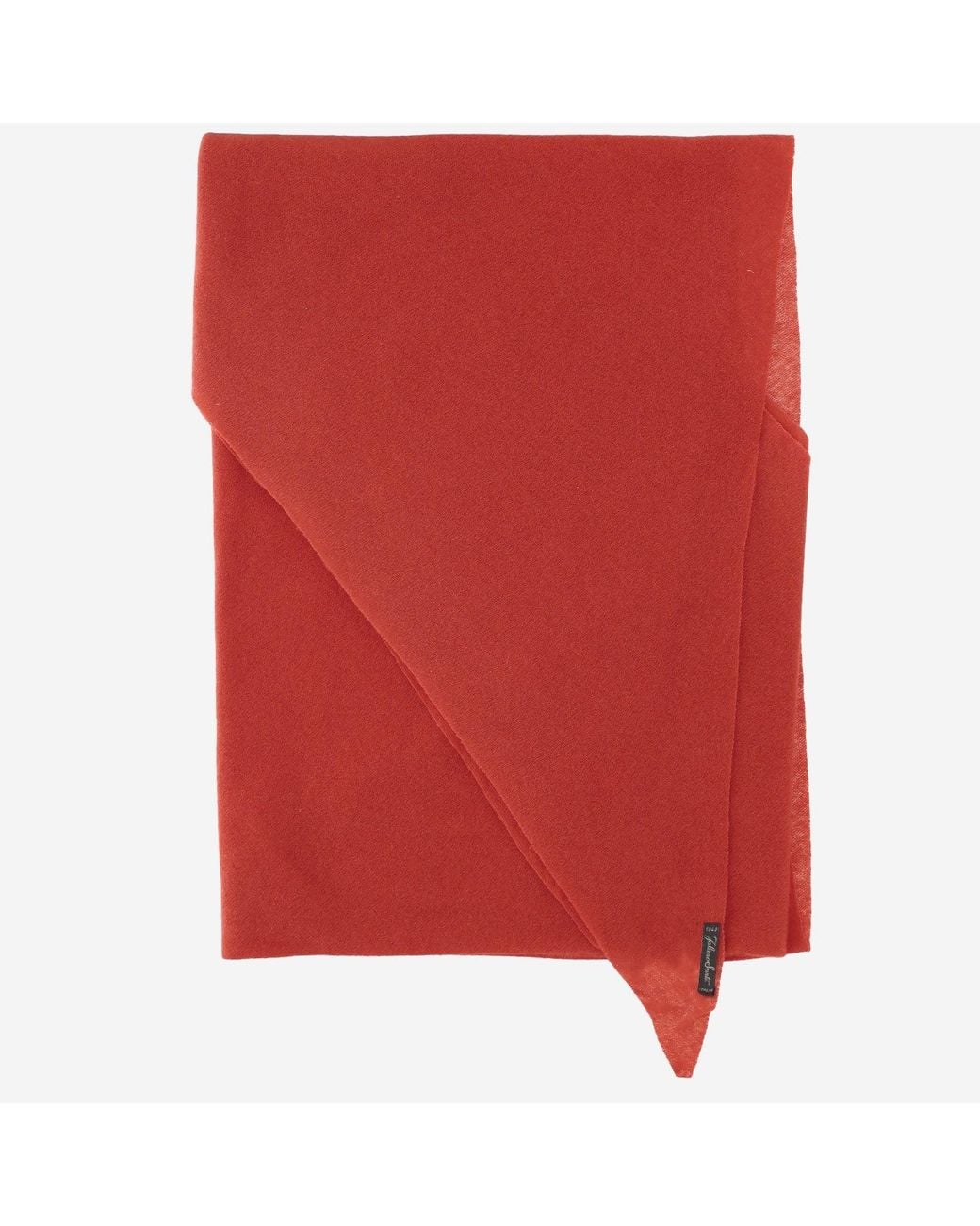 Faliero Sarti Red Cashmere Scarf Adeli