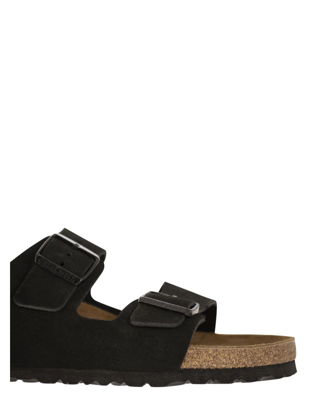 Birkenstock Black Arizona Suede Slipper