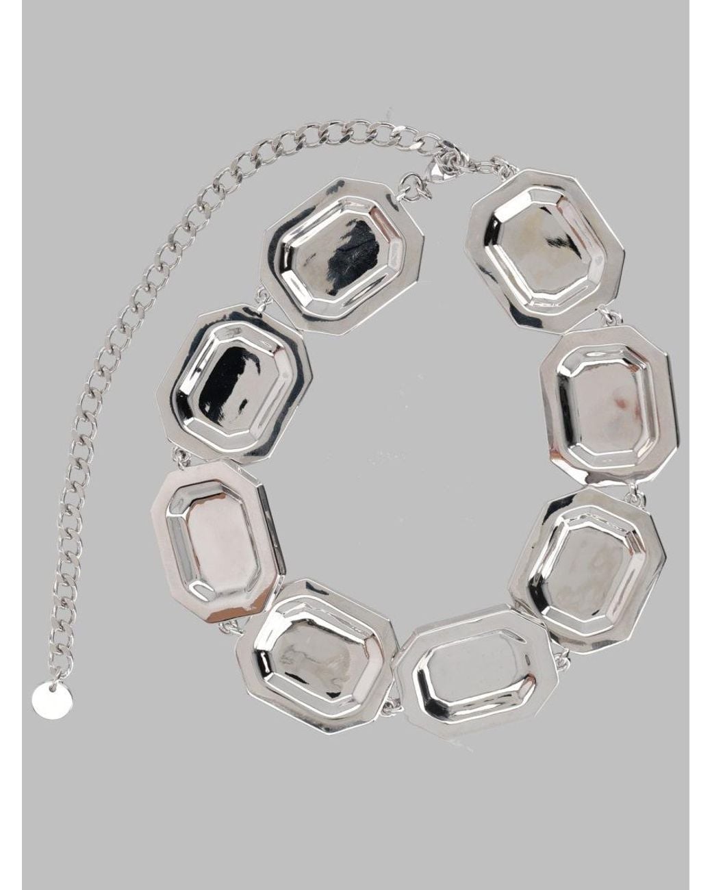 Self-Portrait Gray Crystal Statement Necklace