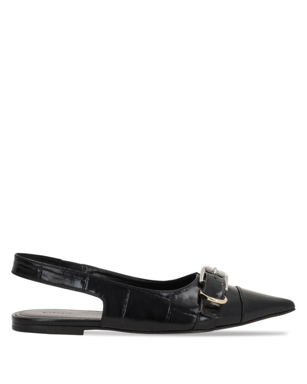 Givenchy Black Voyou Leather Slingback Ballets for men