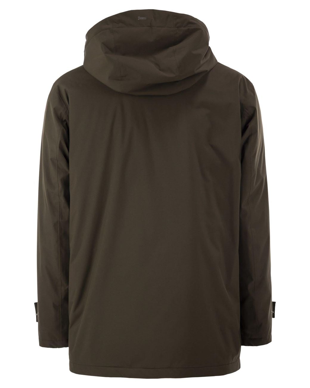 Herno Brown Technical Hooded Padded Parka for men