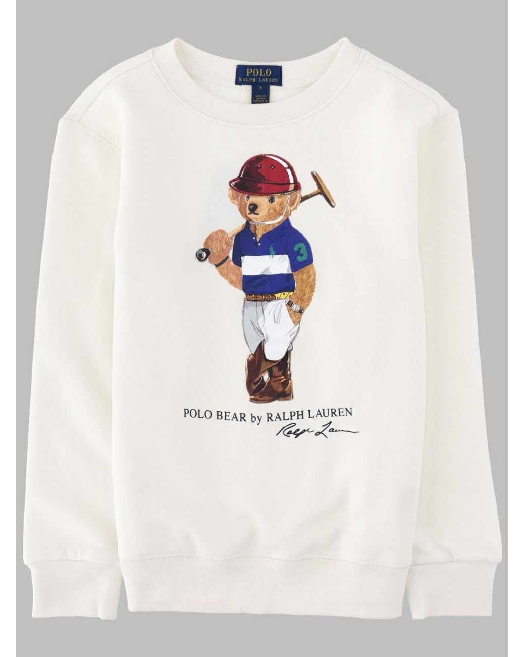 Polo Ralph Lauren White Kids' Polo Crew Knit Pullover Sweatshirt