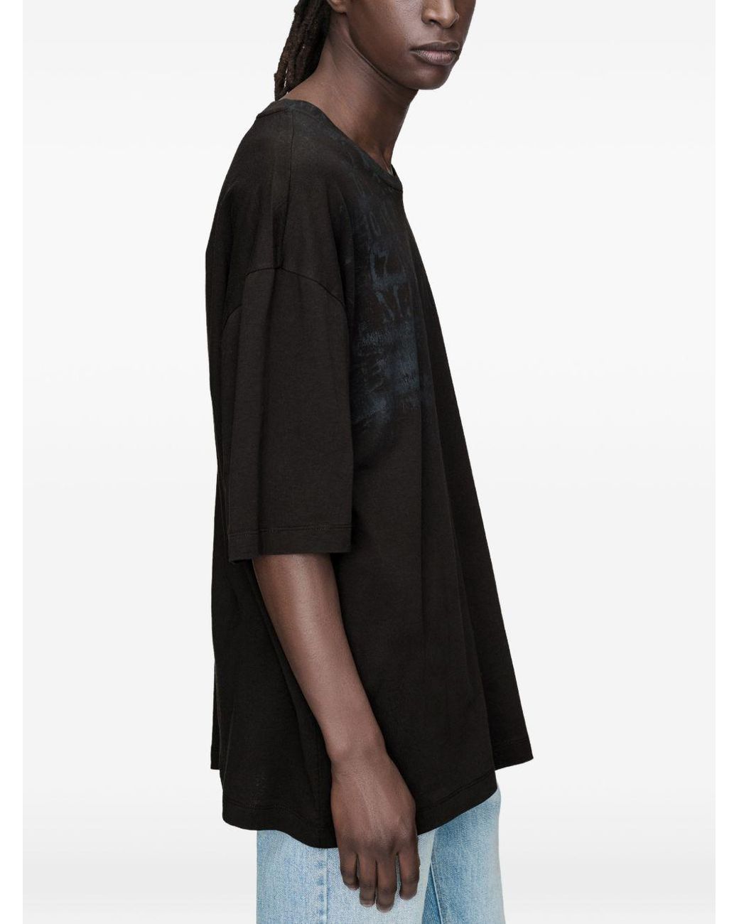 Maison Margiela Black Oversized Cotton T Shirt