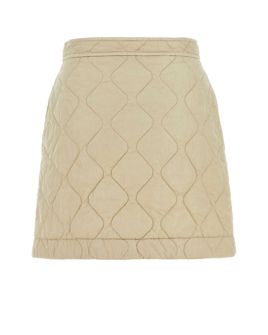 Burberry Natural Sand Nylon Mini Skirt