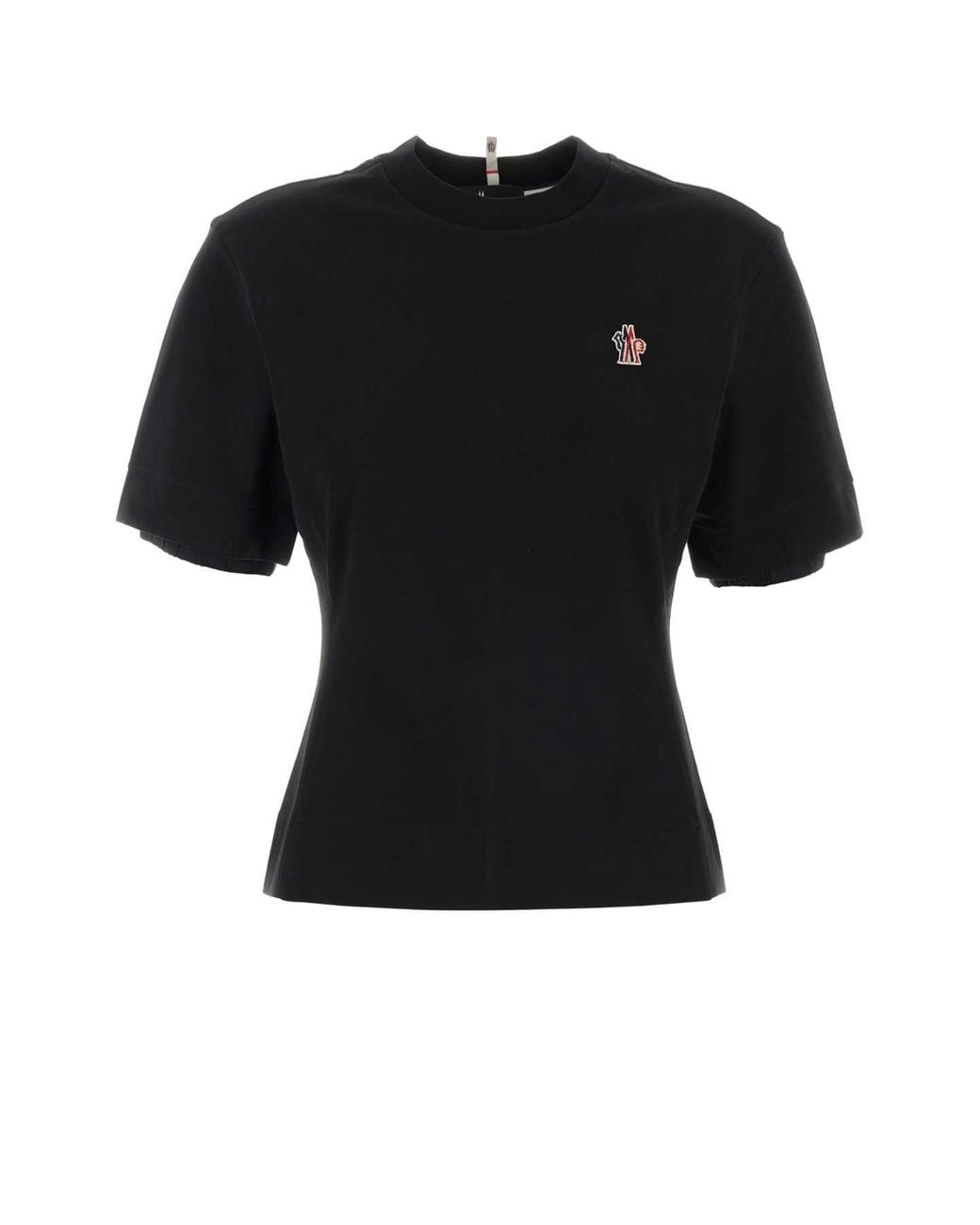 Moncler Black Crew Neck Logo T-Shirt