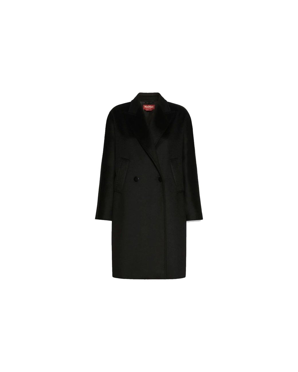 Max Mara Black Studio Mastro Wool Coat