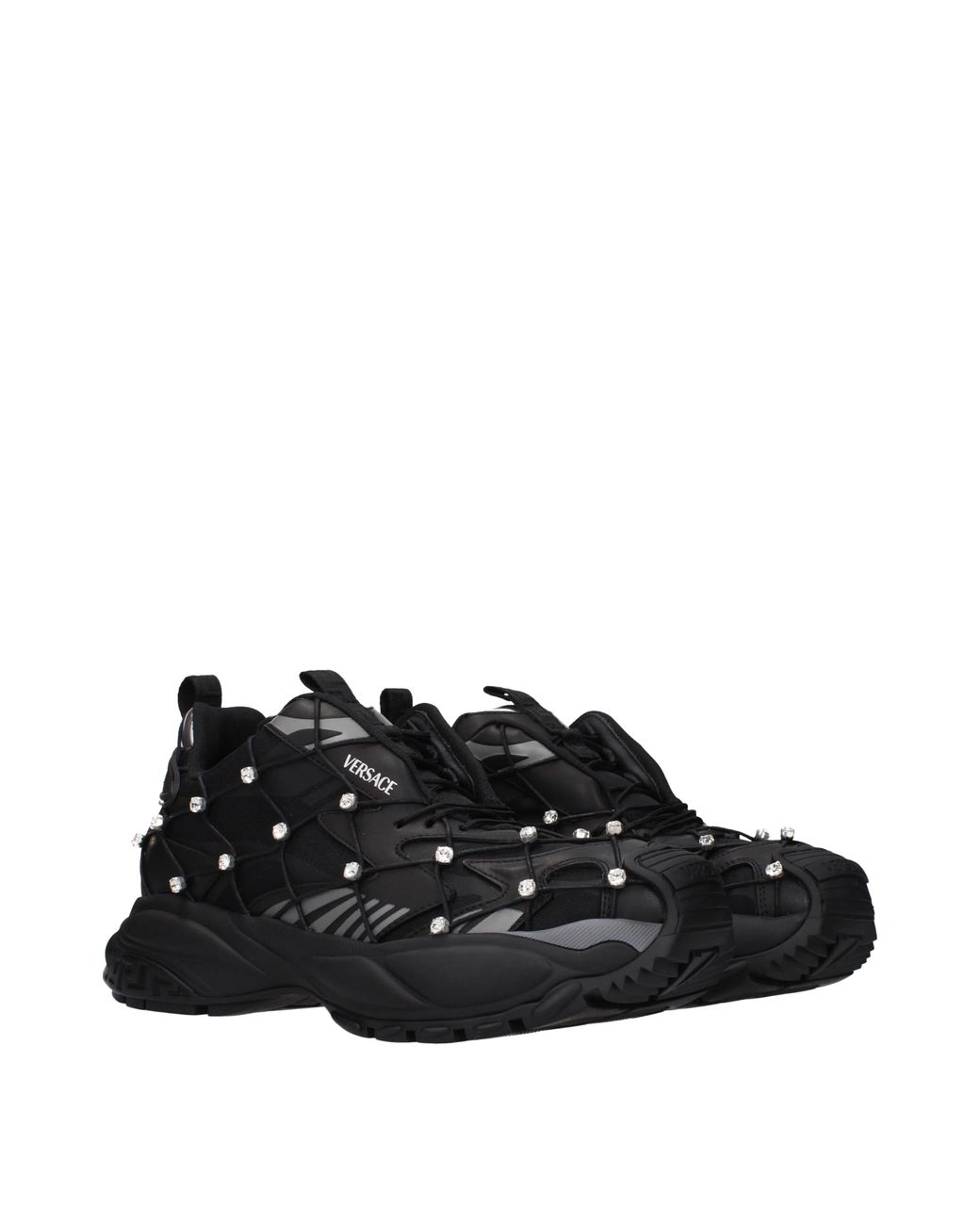 Versace Black Sneakers Fabric