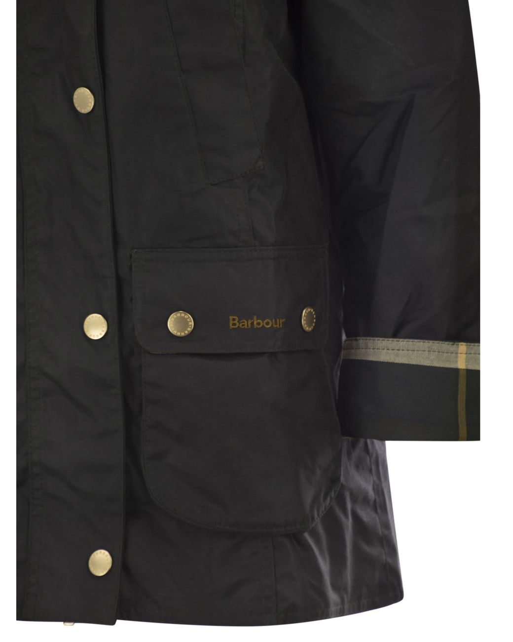 Barbour Black Modern Beadnell Waxed Jacket