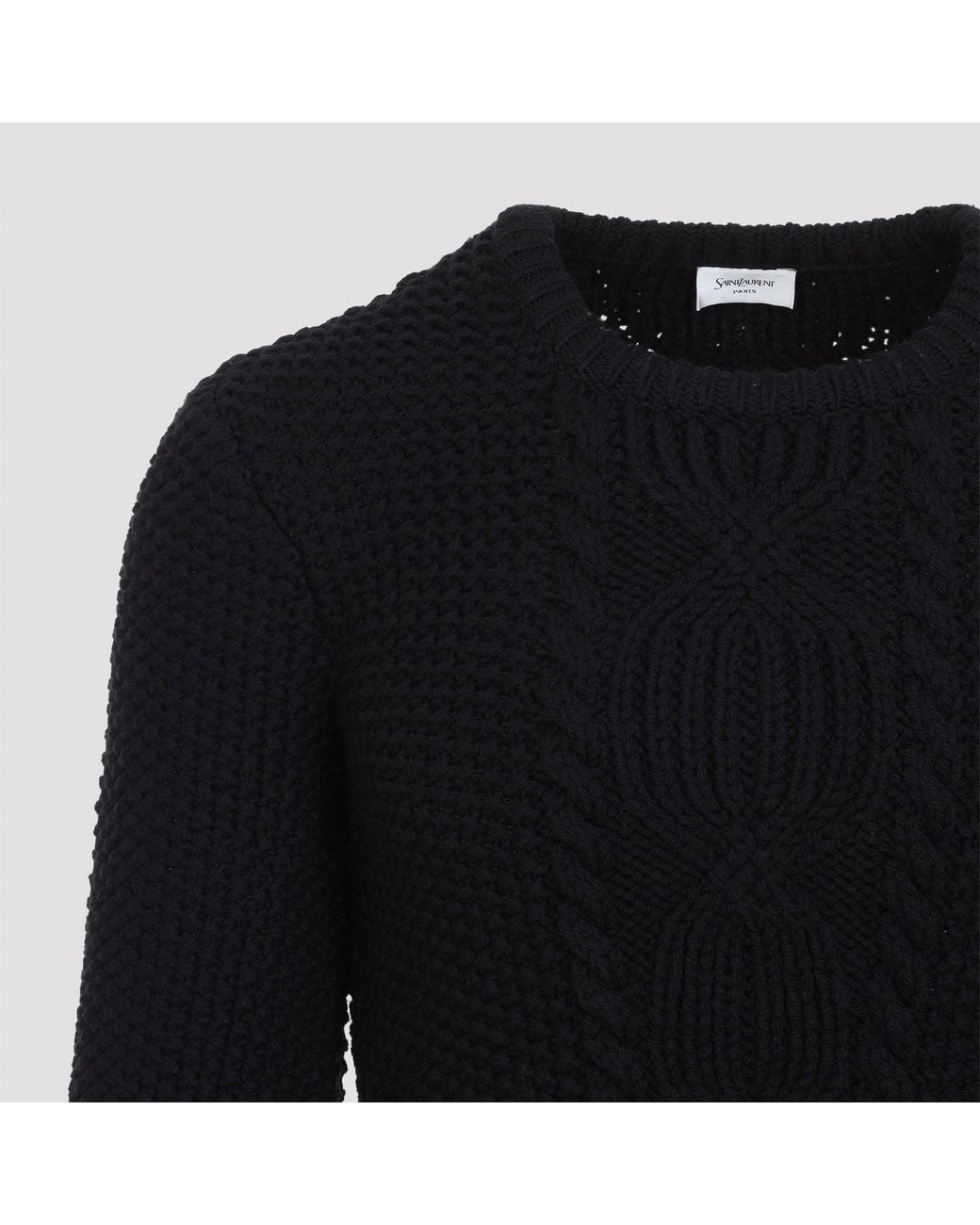Saint Laurent Black Wool Sweater for men