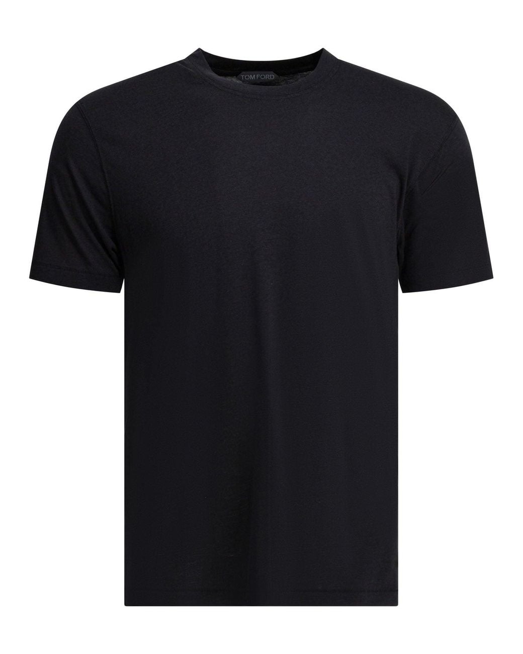 Tom Ford Black Lyocell And Cotton T-Shirt