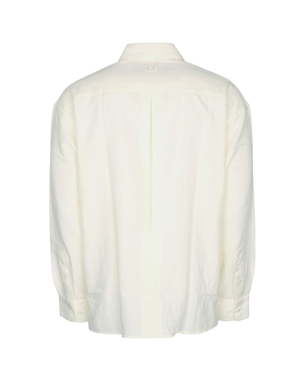 Jacquemus White Diamond Panel Button-Up Shirt for men