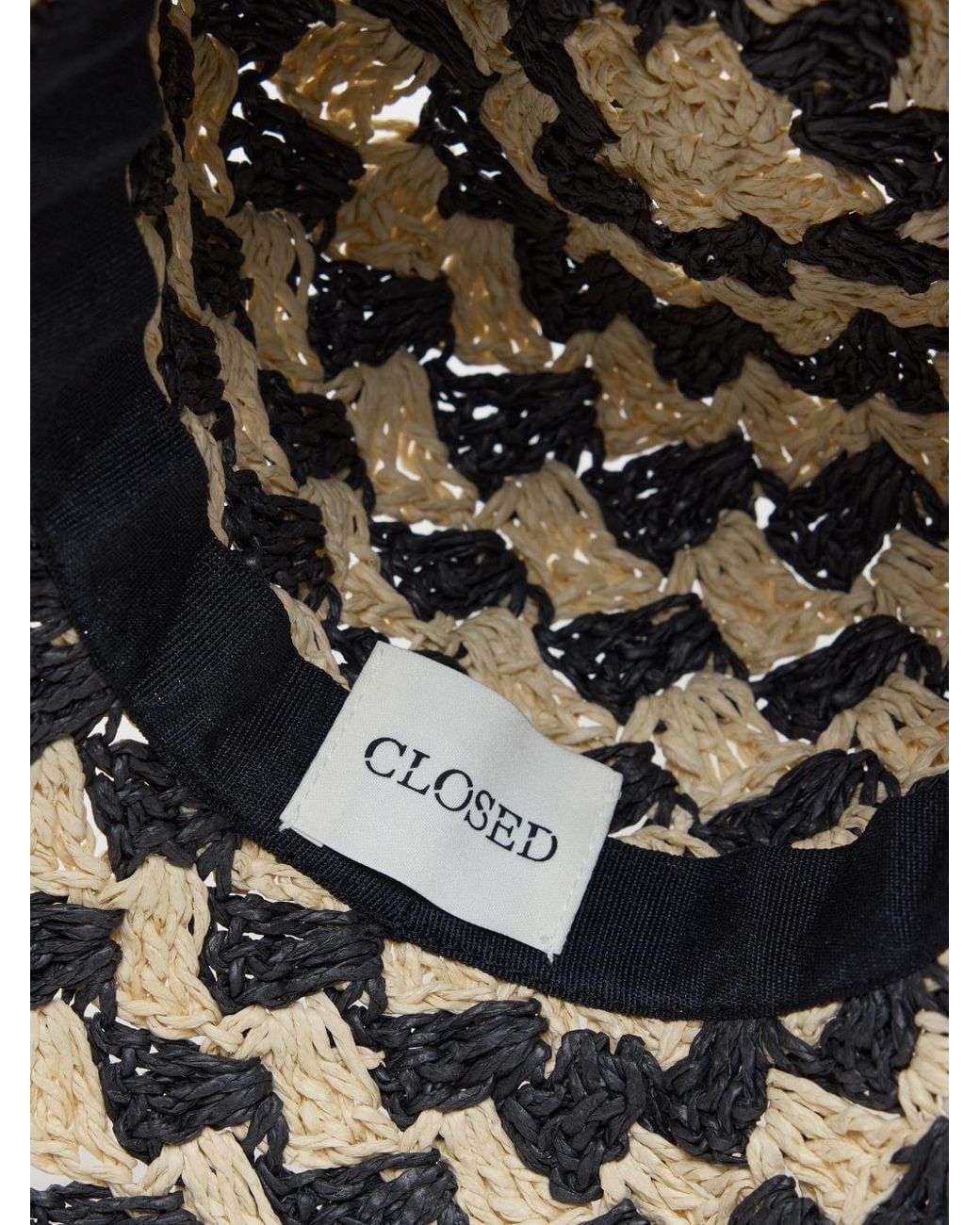 Closed White Straw Hat