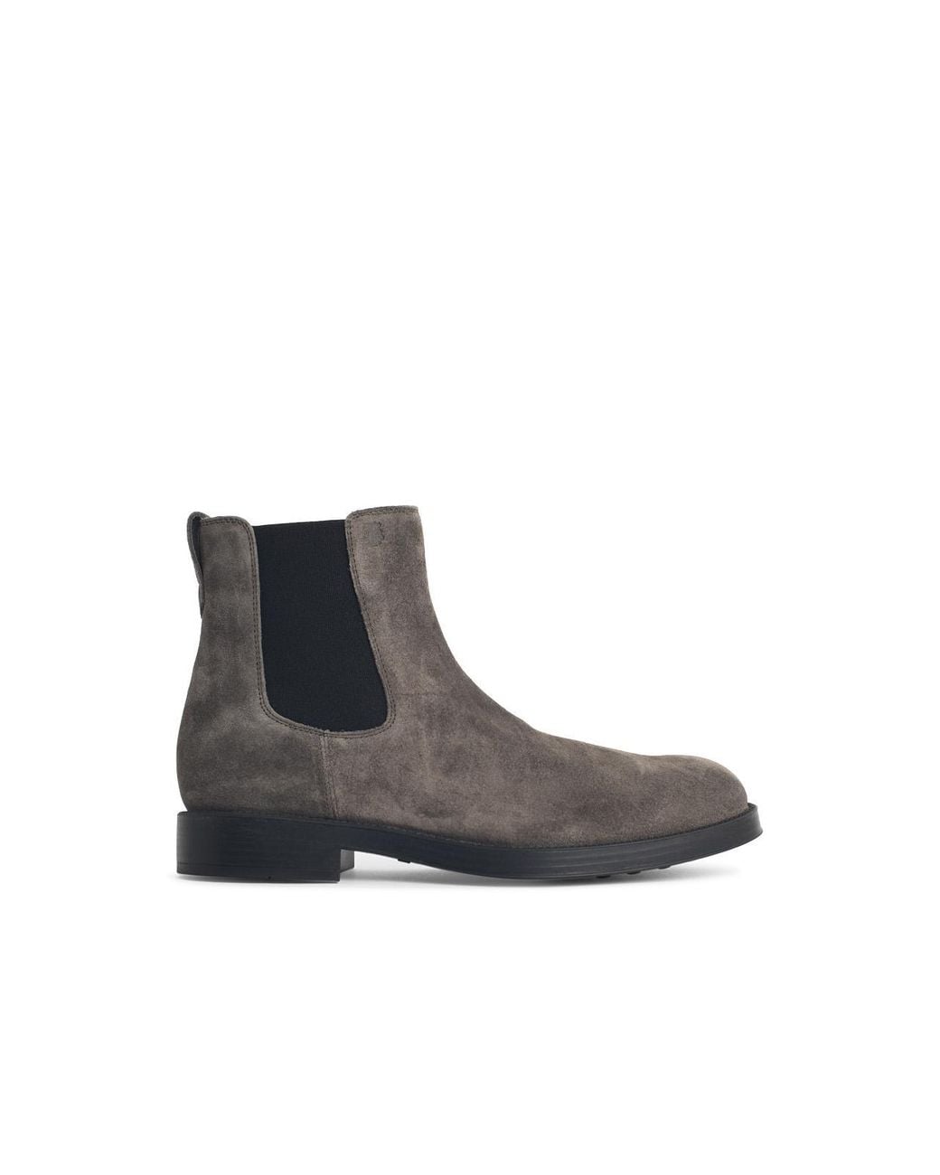 Tod's White 'Chelsea' Suede Leather Ankle Boots for men