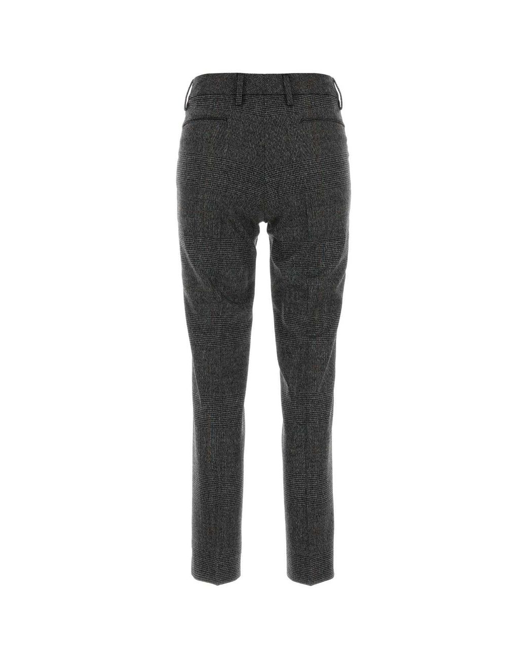 PT Torino Black Embroidered Stretch Wool-Blend Pant