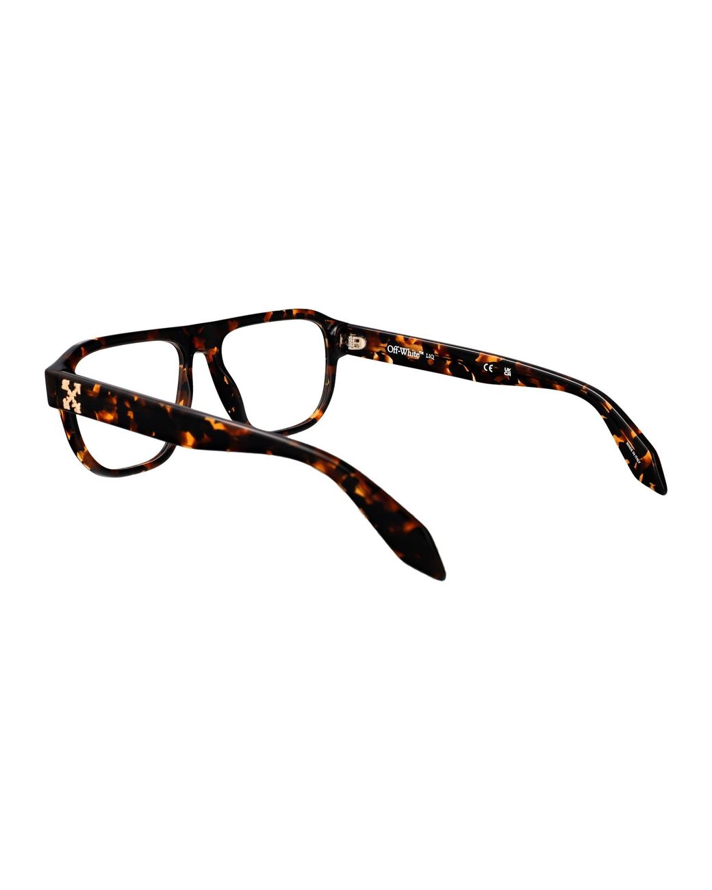 Off-White c/o Virgil Abloh Black Shiny Dark Havana Acetate Glasses