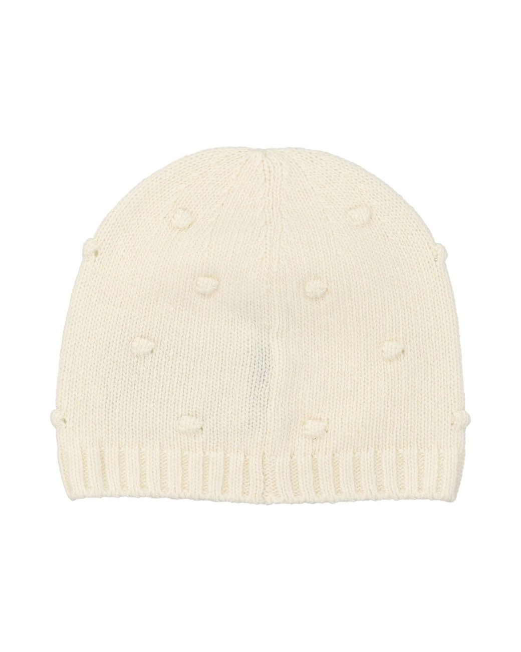 Moncler Natural Girls Wool-Cashmere Knit Beanie