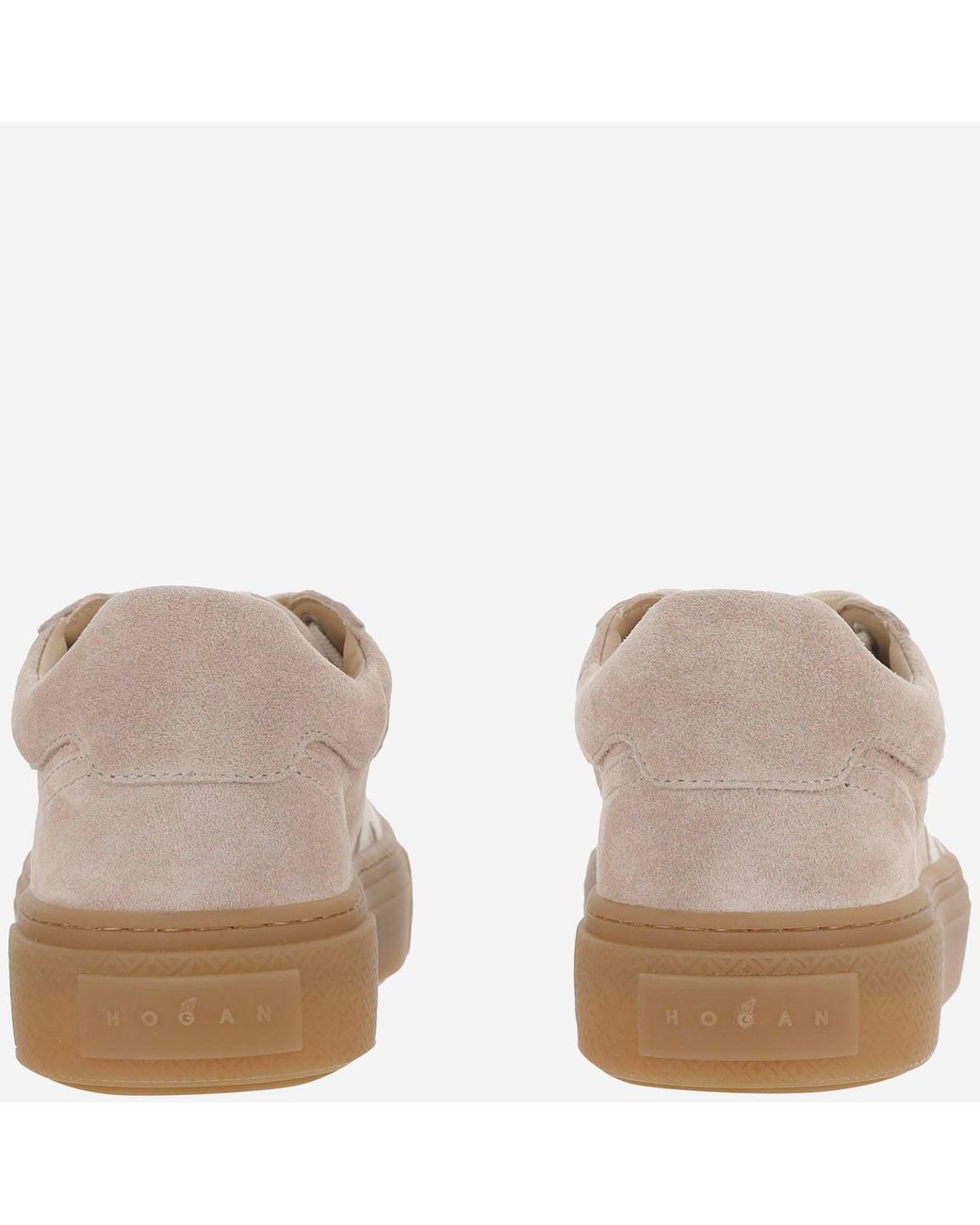 Hogan Brown Suede Sneakers With Logo