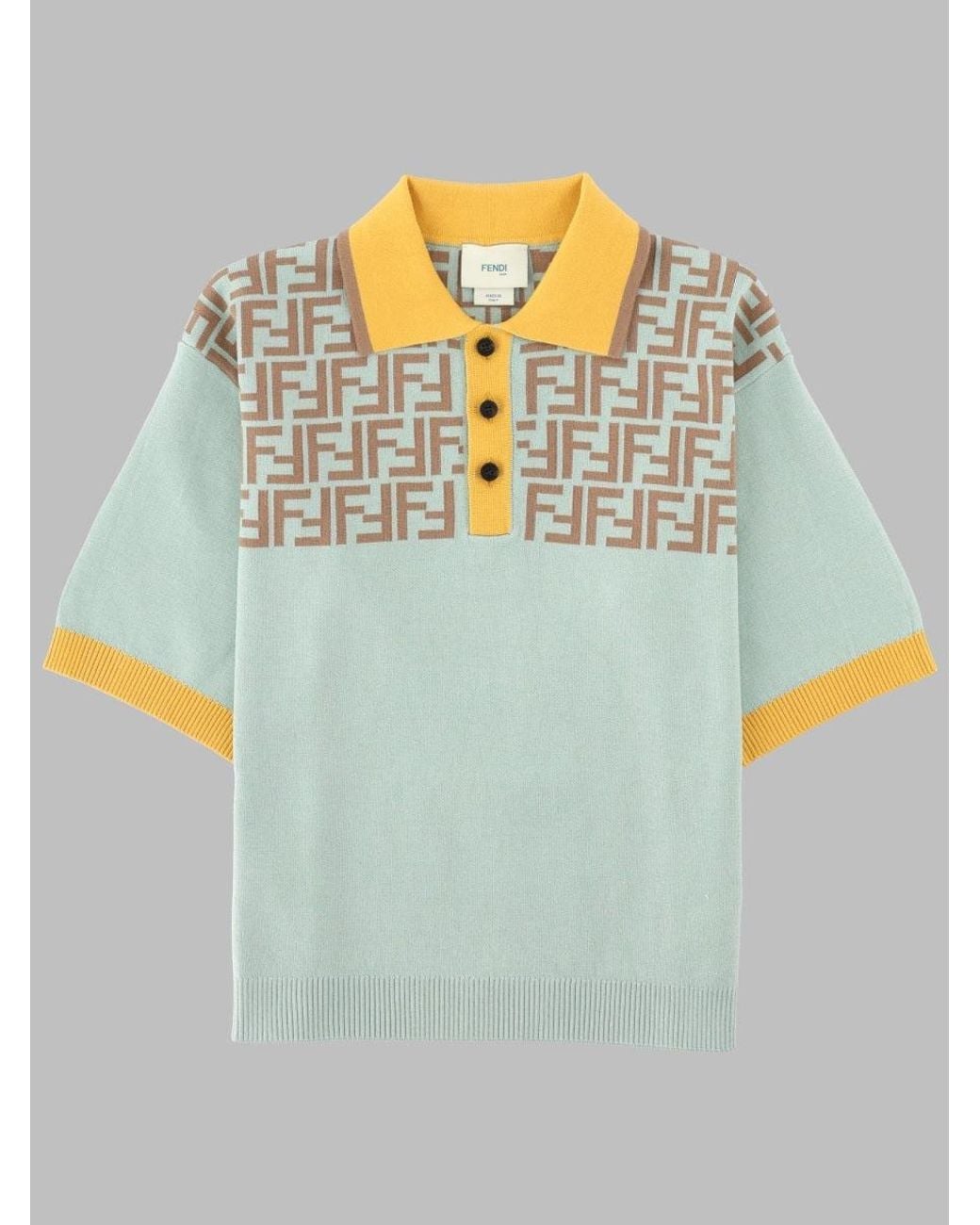 Fendi Gray Polo Maniche Corte