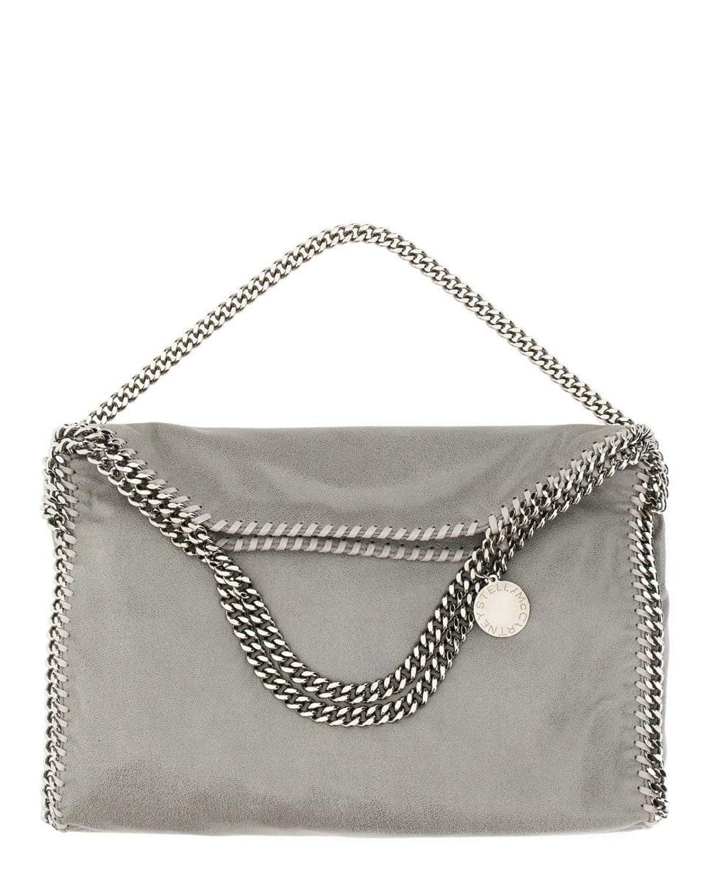 Stella McCartney Gray Falabella Fold Over Bag