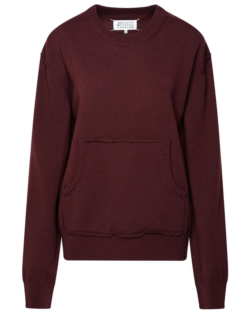 【送料&関税込】Maison Margiela Cashmere Sweater Maison Margiela Burgundy Cashmere Blend Sweater in Red | Lyst
