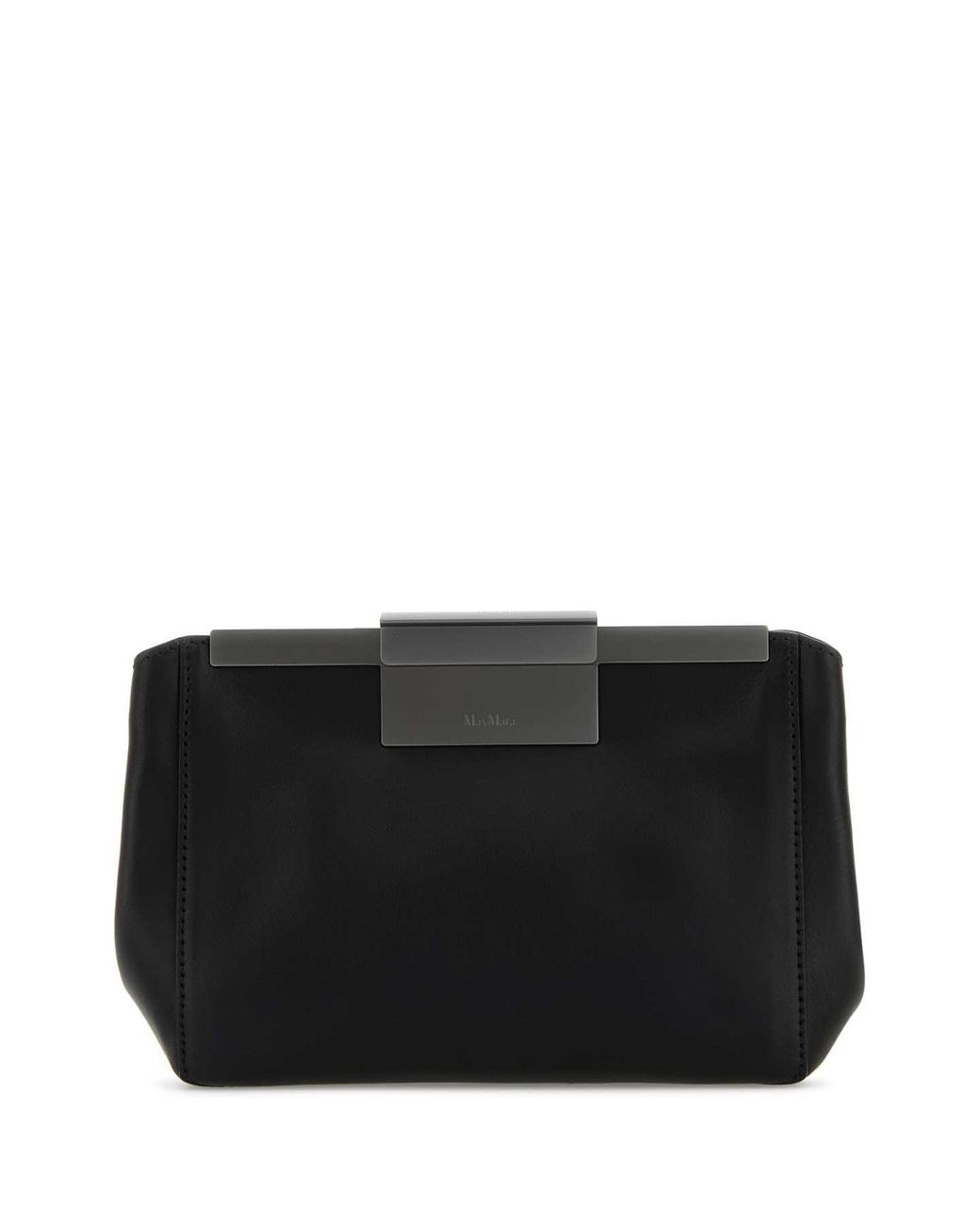 Max Mara Black Leather Belt Bag