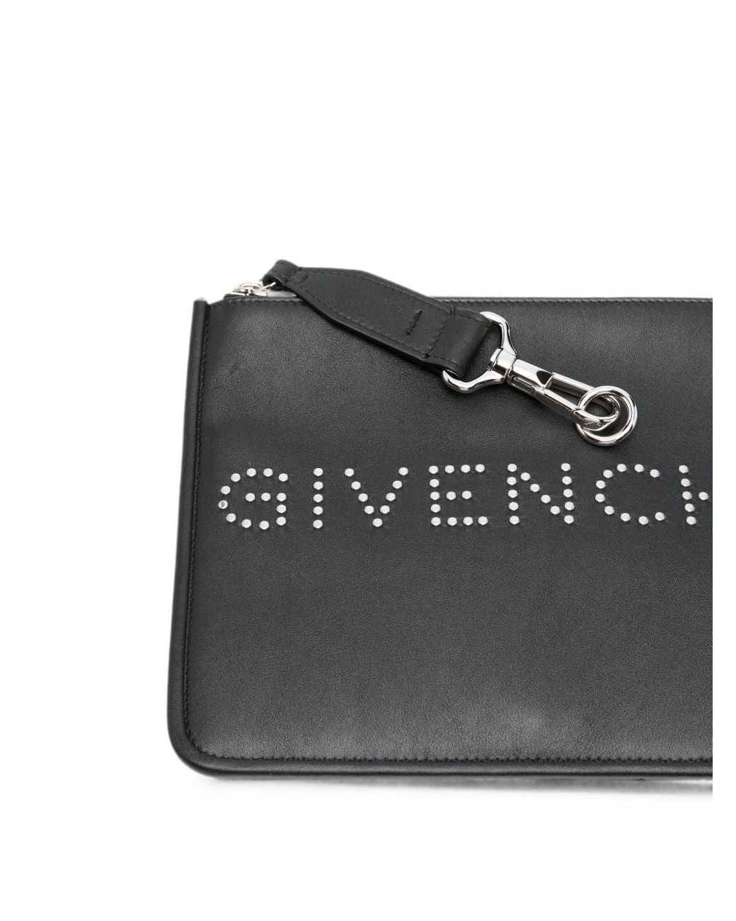 Givenchy Black Logo Leather Pouch for men