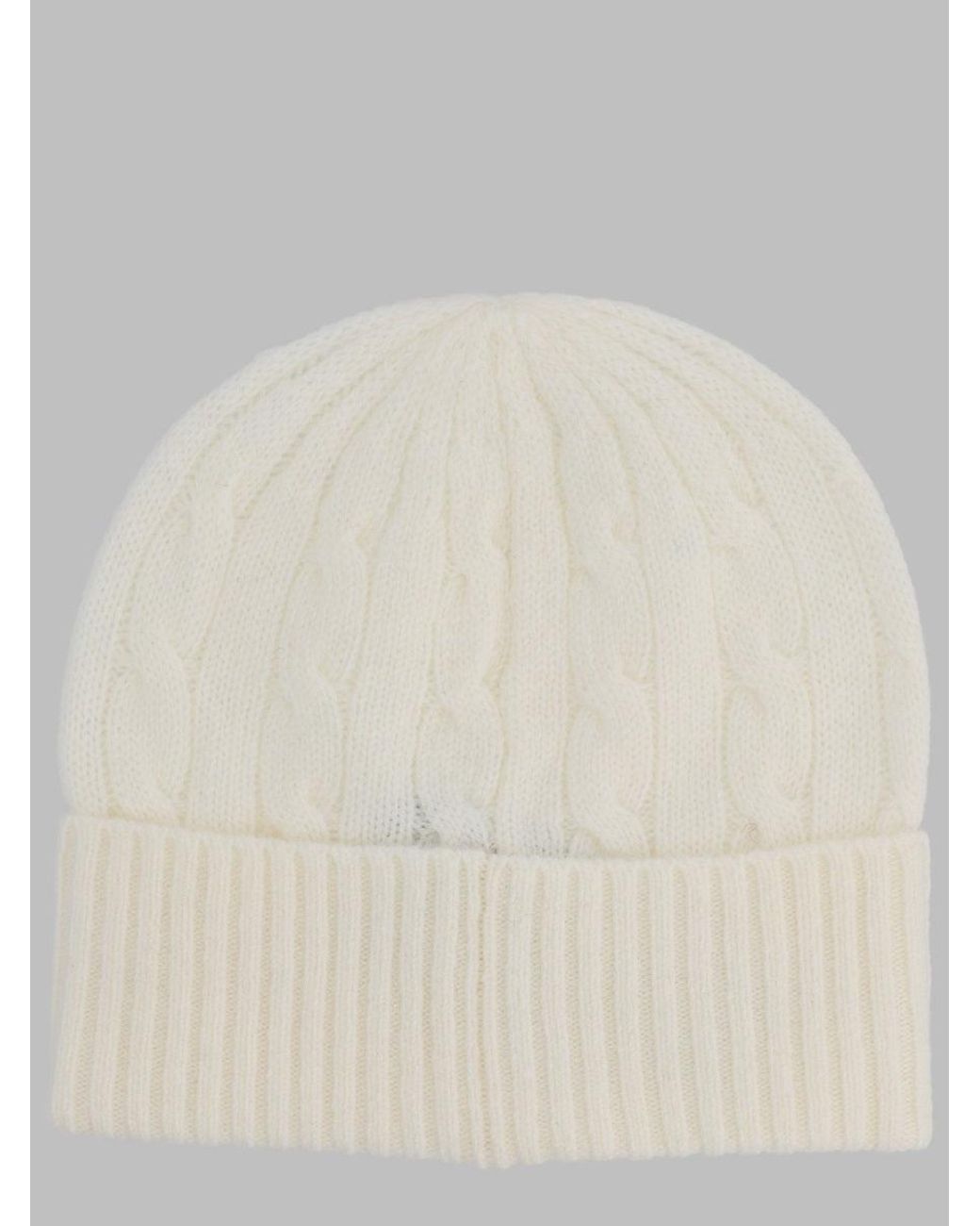 Polo Ralph Lauren Natural Cable-Knit Wool-Cashmere Beanie
