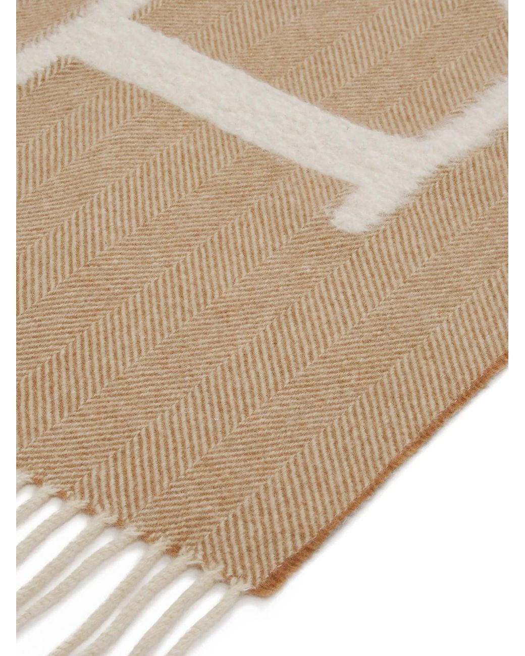 Lanvin Natural Scarf Curb Logo 35X200 Accessories for men