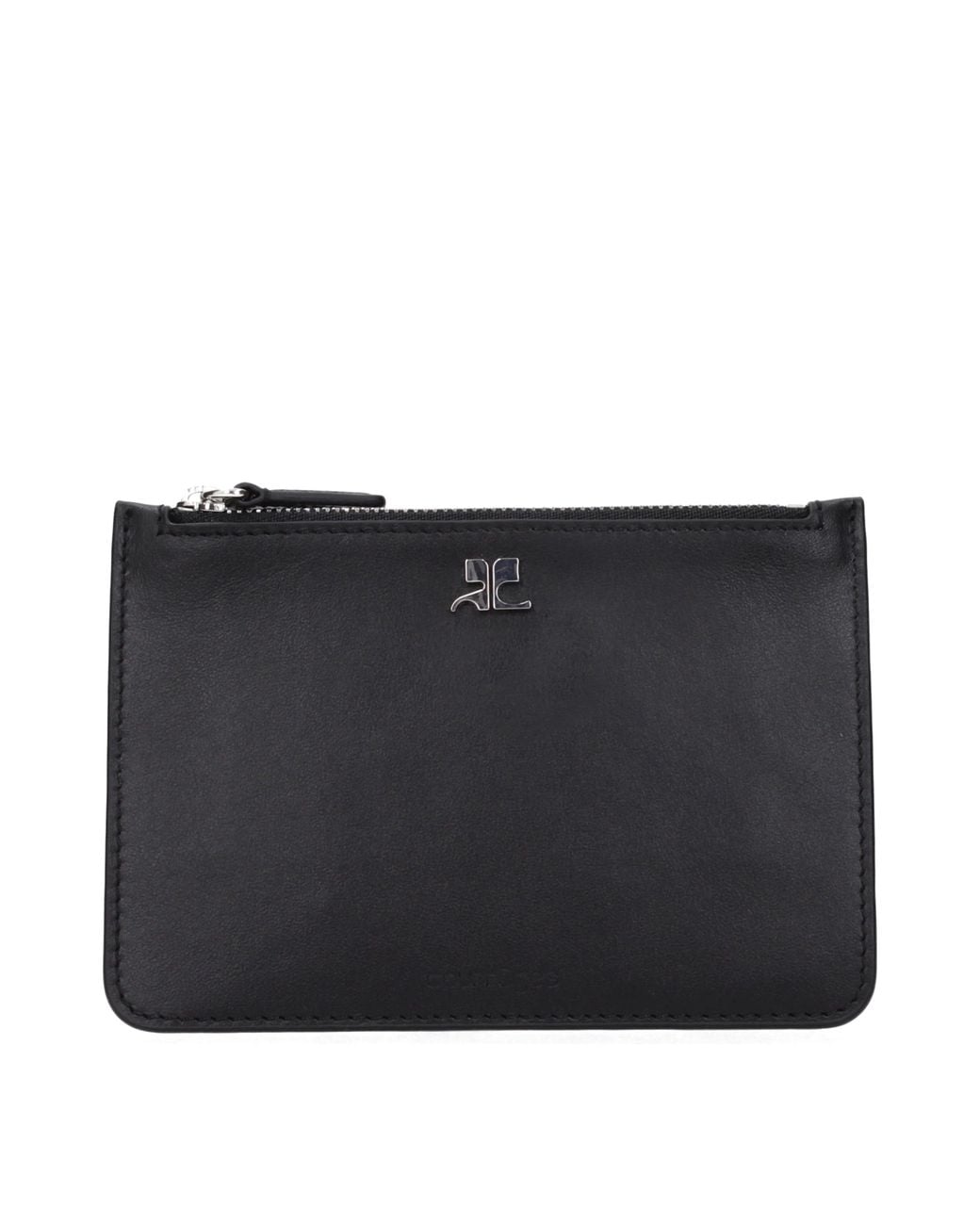 Courreges Black Wallet Leather