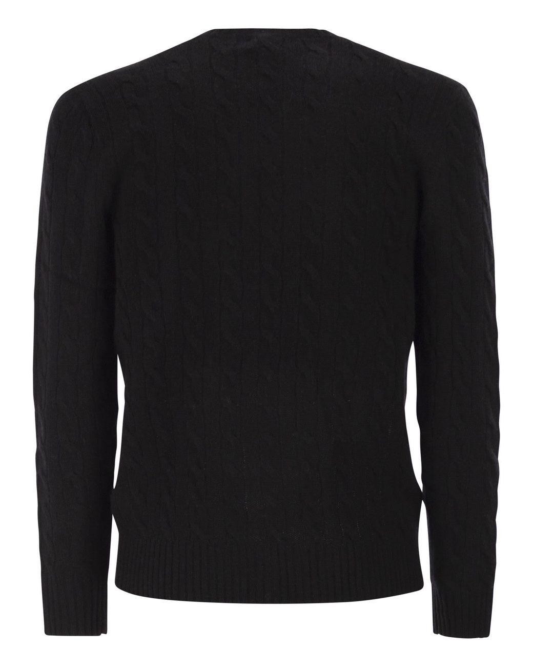 Polo Ralph Lauren Black Wool And Cashmere Cable-Knit Sweater for men