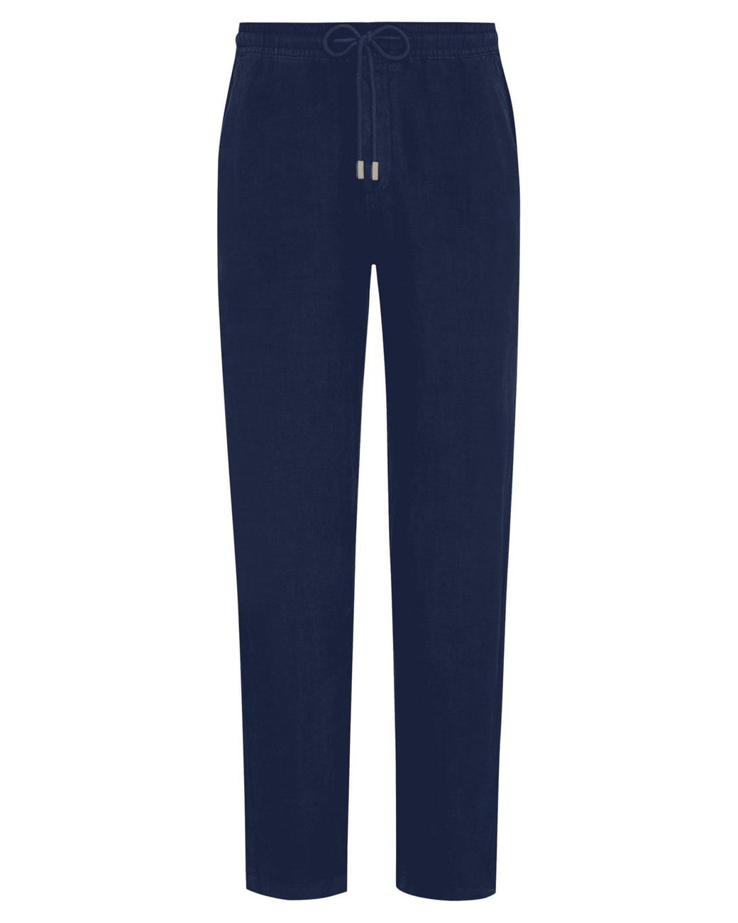 Vilebrequin Blue Linen Trousers With Drawstring for men
