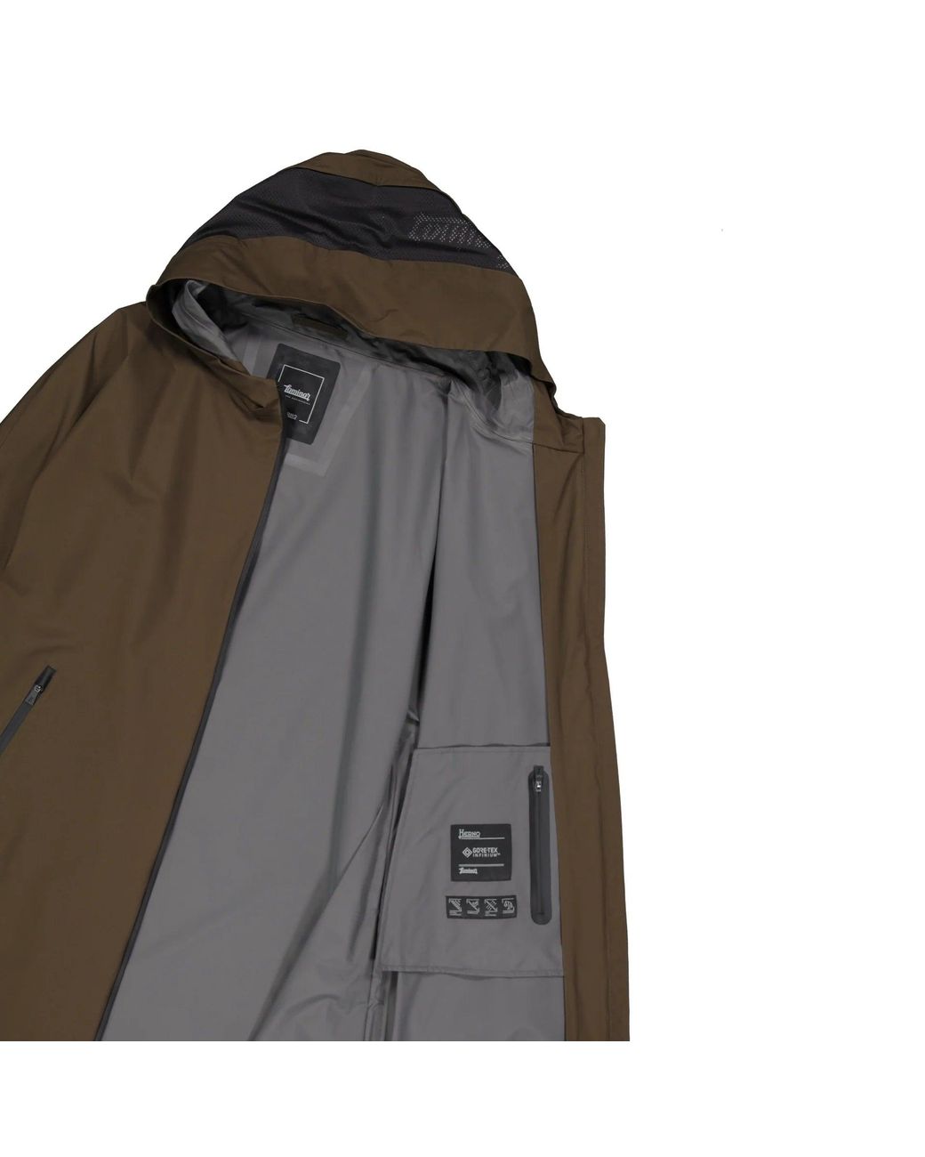 Herno Green Hooded Zipped Coat