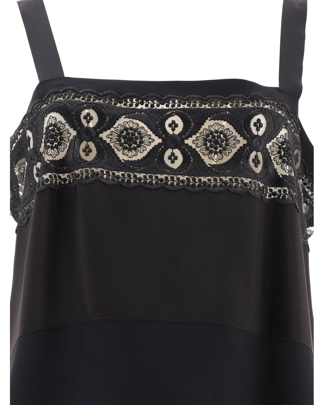 Maison Margiela Geborduurde Jurk in het Black