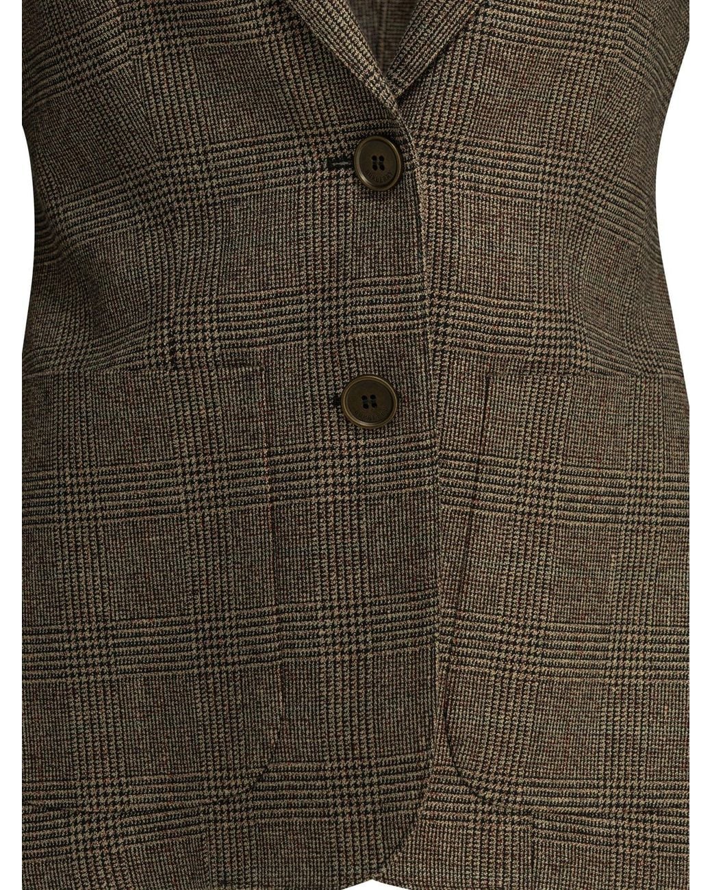 Burberry Green Wool-And-Linen-Blend Blazer