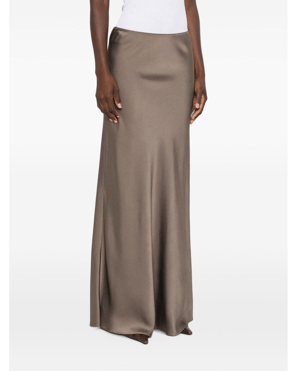 Fabiana Filippi Brown Long Skirt